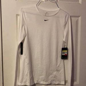Nike Dri-fit long sleeve in white (never worn)